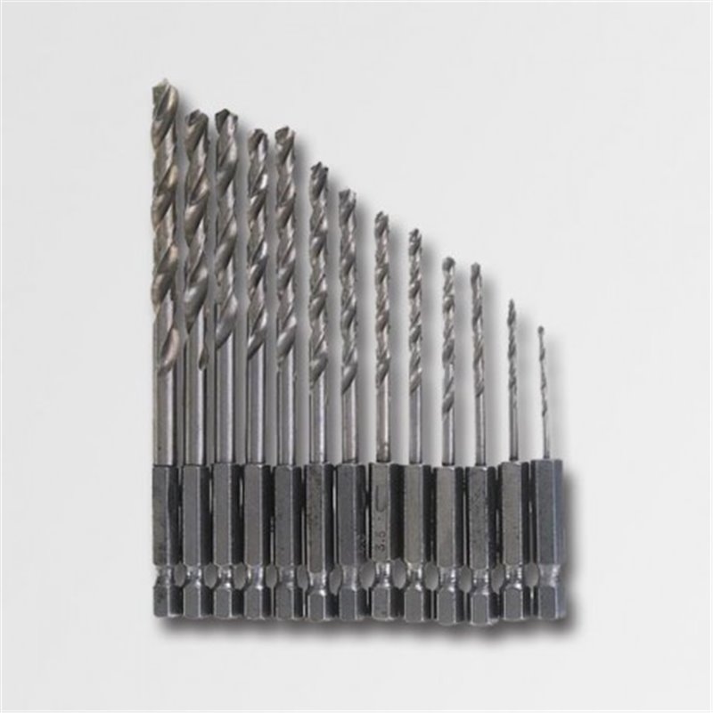 STAVTOOL Vrtáky HSS 1,5-6,5mm 6-hranný úchyt sada 13 dielov P26213