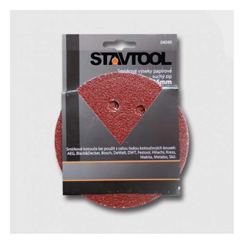 STAVTOOL Výsek - suchý zips p125mm/P120 KL04120