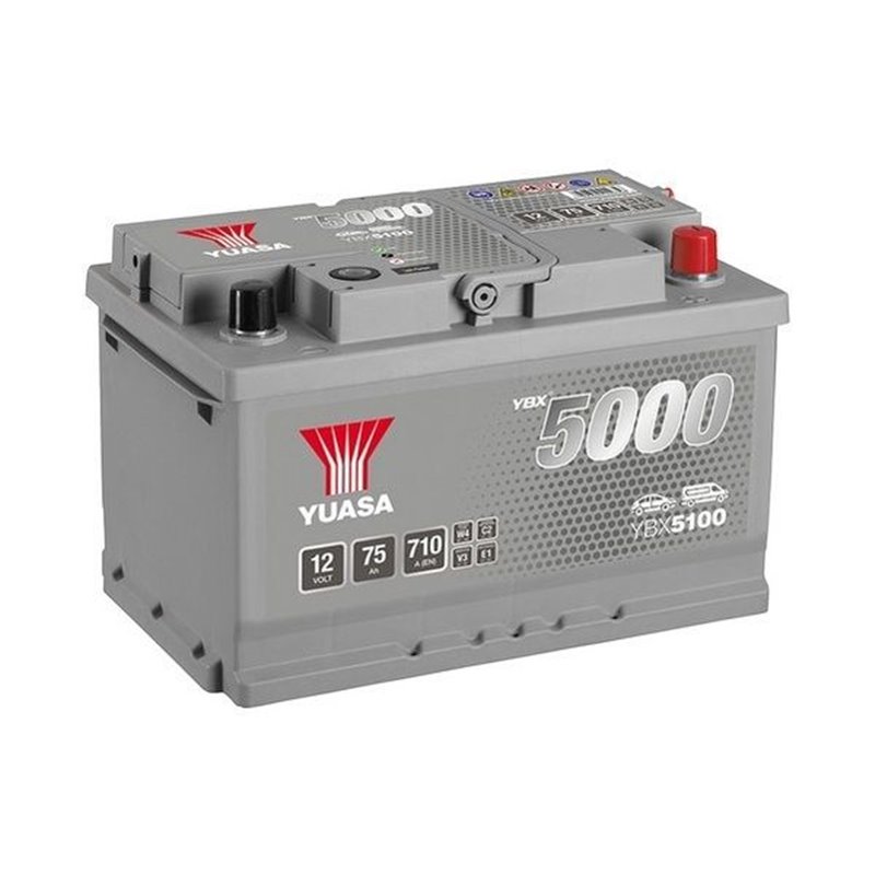YUASA 75Ah Autobatéria12V , 710A , YBX5100