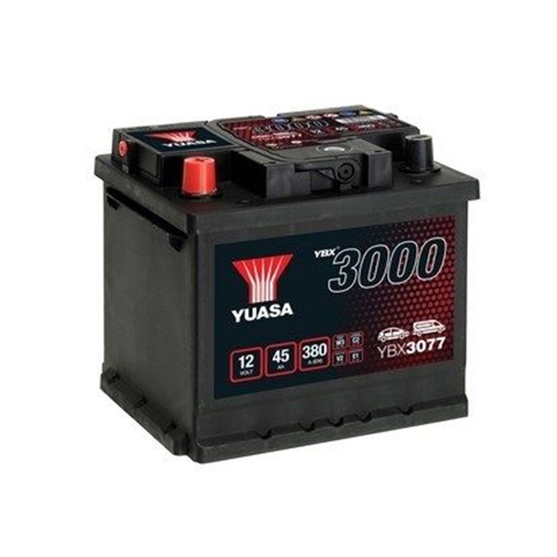 YUASA 45Ah Autobatéria12V , 380A , YBX3077