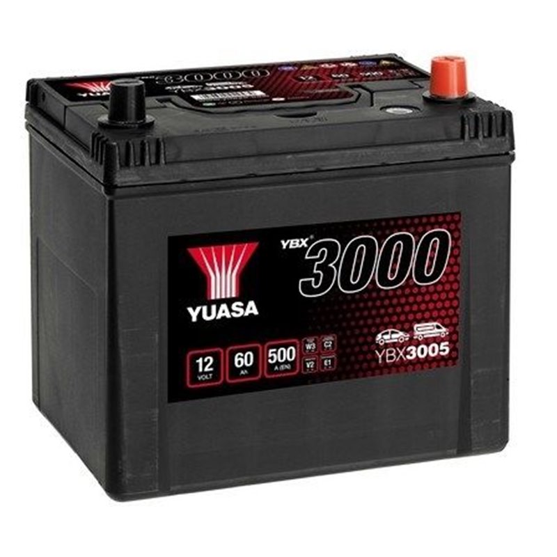 YUASA 60 Ah Autobatéria12V ,500 A ,YBX3005