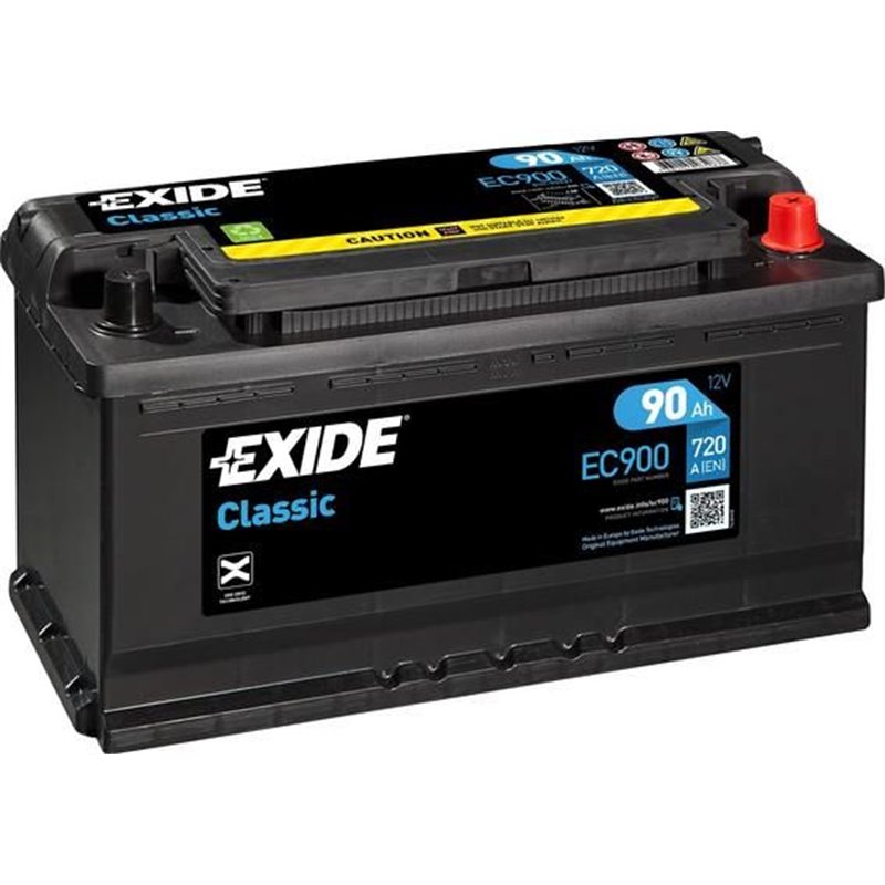 EXIDE Classic 90AhAutobatéria 12V , 720A , EC900