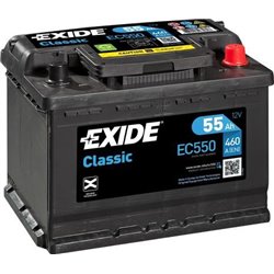 EXIDE Classic 55AhAutobatéria 12V , 460A , EC550