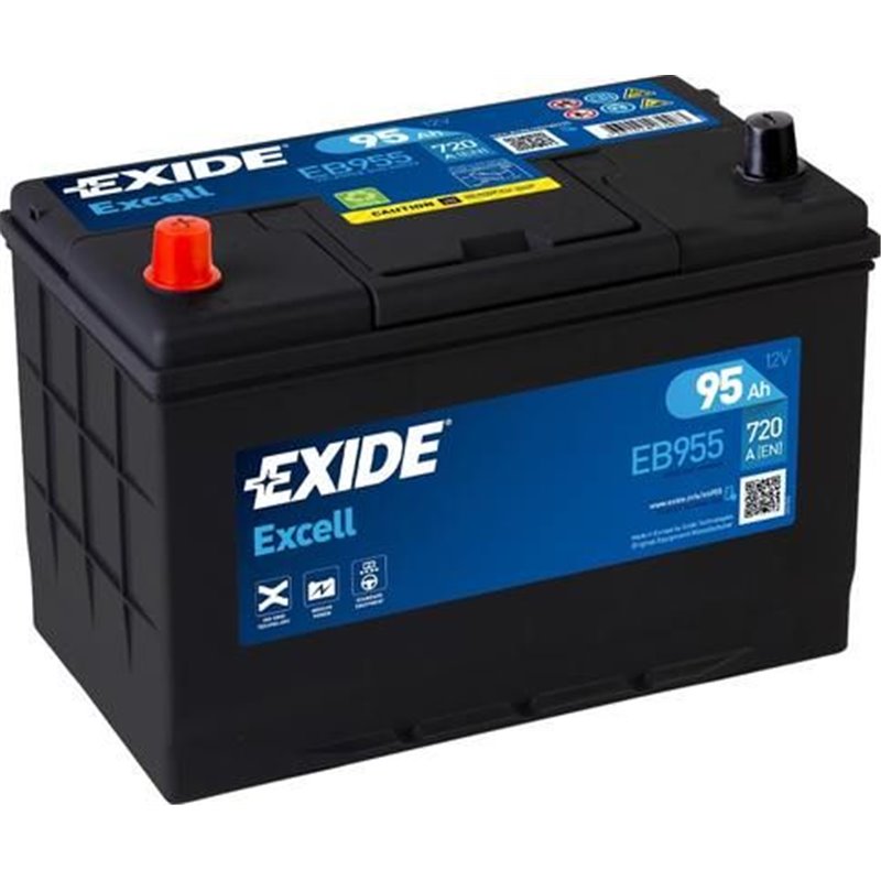 EXIDE Excell 95Ah Autobatéria, 12V , 720A , ĽAVÁ !!! EB955