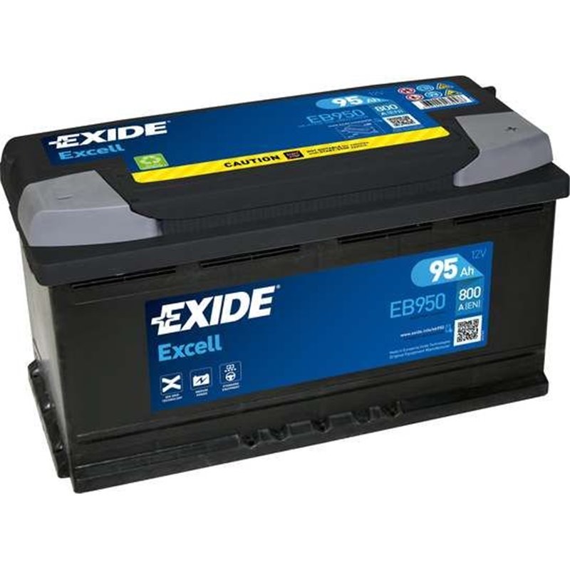 EXIDE Excell 95AhAutobatéria 12V, 800A , EB950