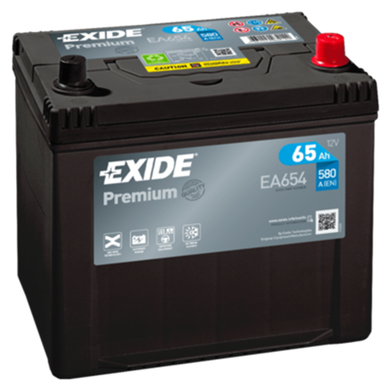 EXIDE Premium 65AhAutobatéria 12V , 580A , EA654