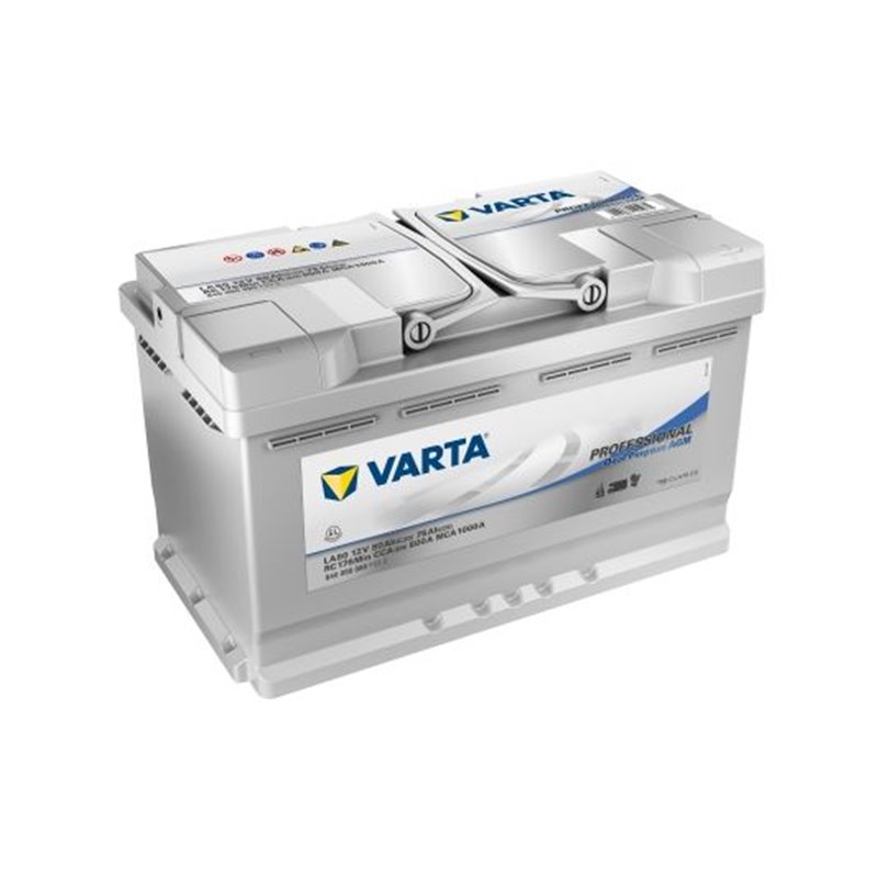 VARTA Professional DualPurpose AGM 80Ah Autobateria12V , 800A , 840 080 080