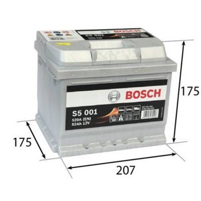 BOSCH S5 52Ah Autobatéria12V , 520A , 0 092 S50 010