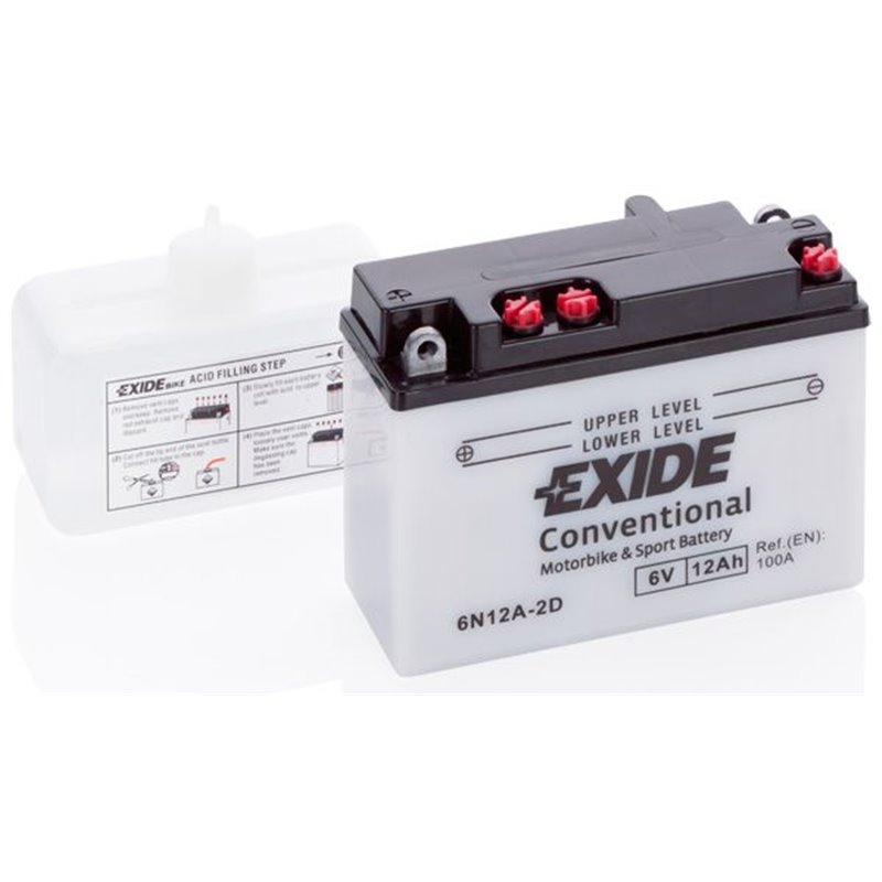 EXIDE motobatéria 6V, 12AH, 100A, 6N12A-2D