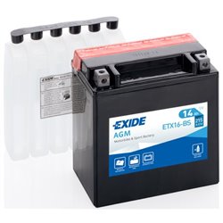 EXIDE motobatéria 12 V, 14 Ah, 215 A, ETX16-BS