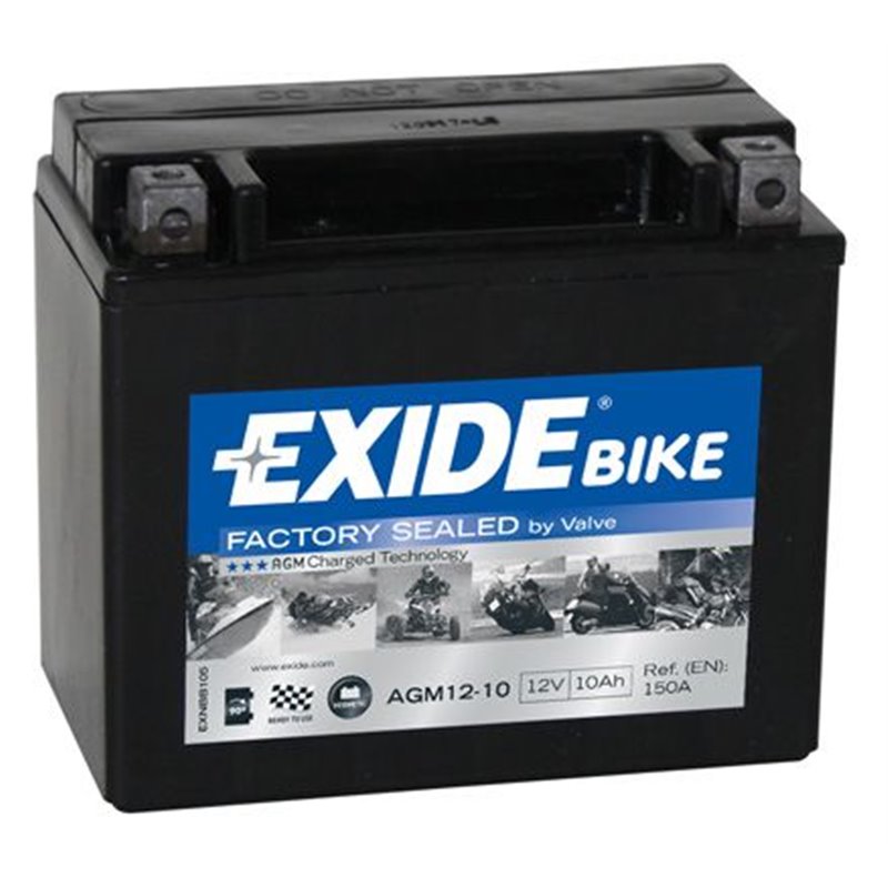 EXIDE motobatéria AGM ,12 V, 10 Ah, 150 A, AGM12-10