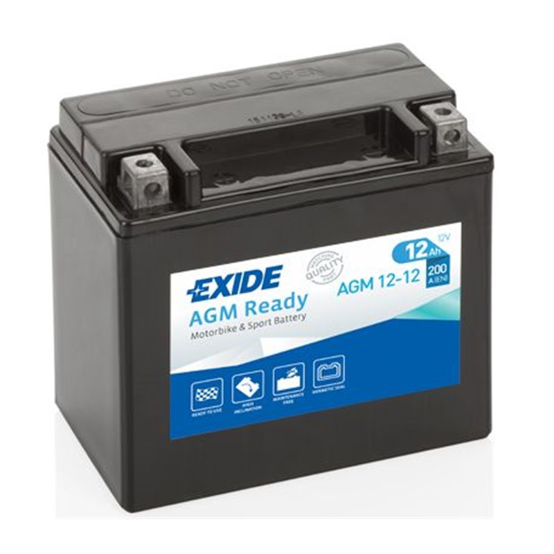 EXIDE motobatéria 12 V, 12 Ah, 200 A, AGM12-12