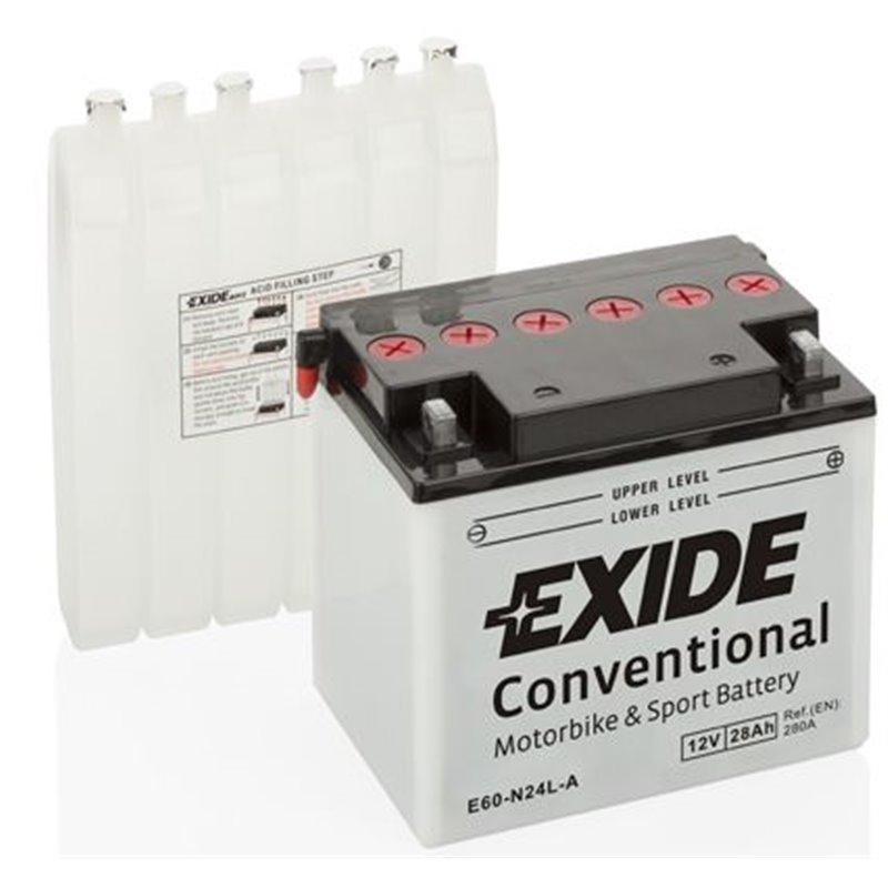 EXIDE motobatéria 12V , 28AH , 280A , E60-N24L-A
