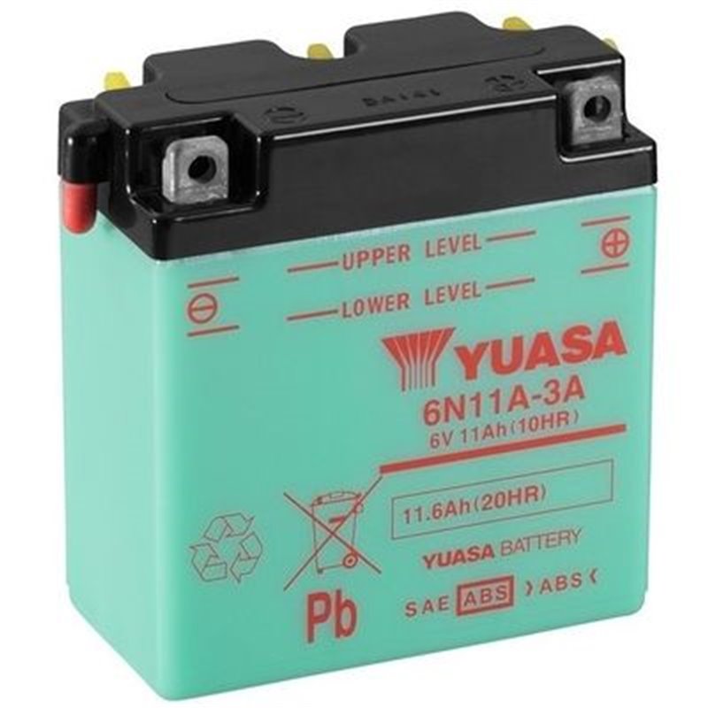 YUASA motobatéria 6 V, 11,6 Ah, 6N11A-3A