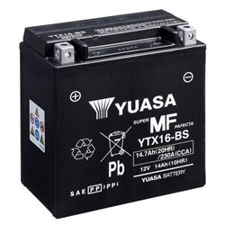 YUASA motobatéria 12 V, 14,7 Ah, 230A, YTX16-BS