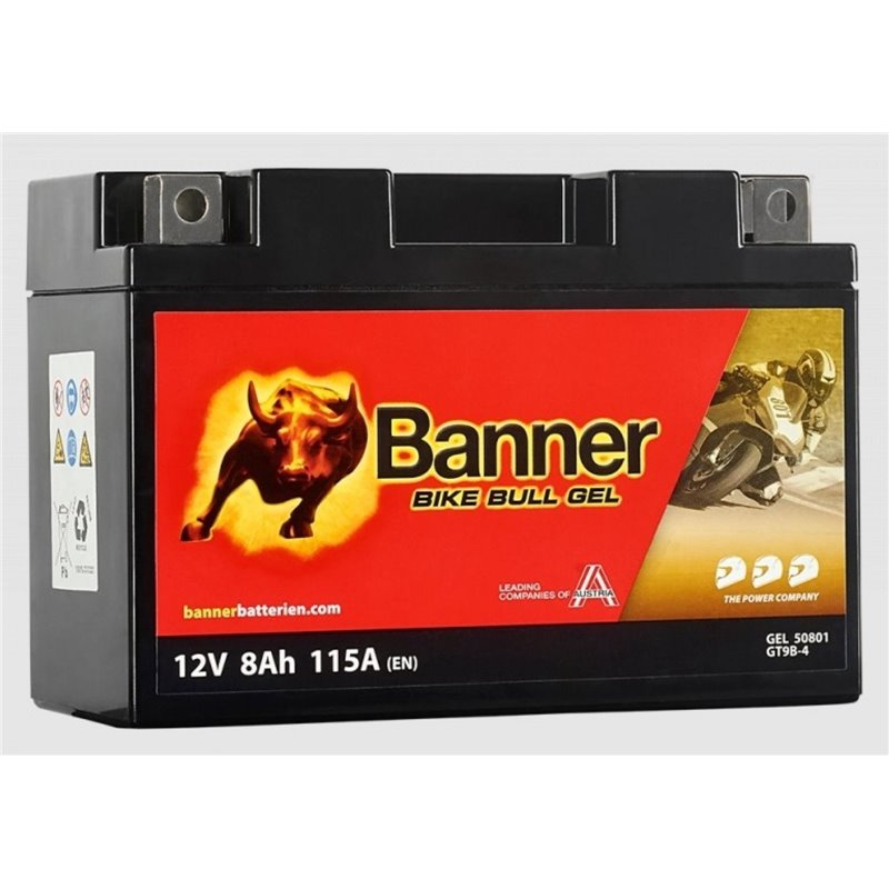 Banner Bike Bull GEL 8AH Motobatéria 12V 115A GT98-4 508 01