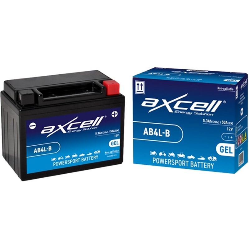 AXCELL motobatéria 12V 5Ah GEL, AB4L-B GEL
