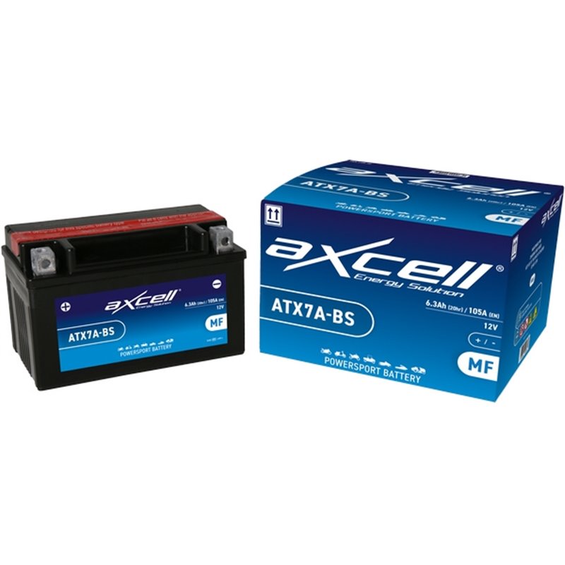 AXCELL motobatéria 12V 6Ah AGM DRY, ATX7A-BS