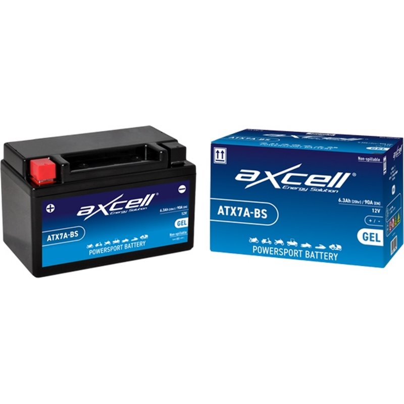 AXCELL motobatéria 12V 6Ah GEL, ATX7A-BS GEL