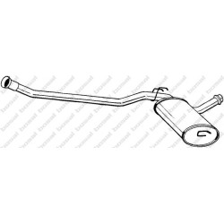 Stredný tlmič výfuku BOSAL 285-091