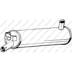 Stredný tlmič výfuku BOSAL 235-877