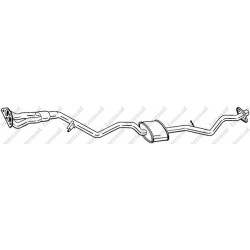 Stredný tlmič výfuku BOSAL 293-411