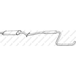 Stredný tlmič výfuku BOSAL 288-009