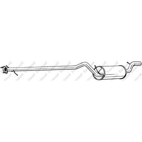 Stredný tlmič výfuku BOSAL 287-073