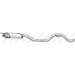 Stredný tlmič výfuku BOSAL 286-111