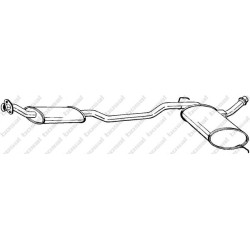 Stredný tlmič výfuku BOSAL 284-309