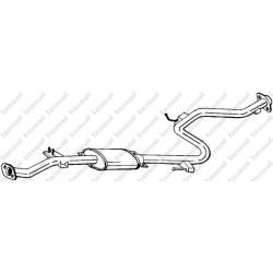 Stredný tlmič výfuku BOSAL 284-211