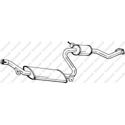 Stredný tlmič výfuku BOSAL 284-155