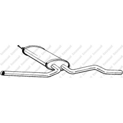 Stredný tlmič výfuku BOSAL 283-657