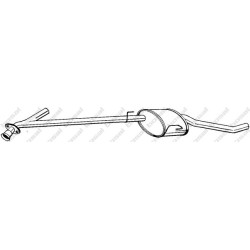 Stredný tlmič výfuku BOSAL 283-535