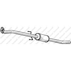 Stredný tlmič výfuku BOSAL 282-903