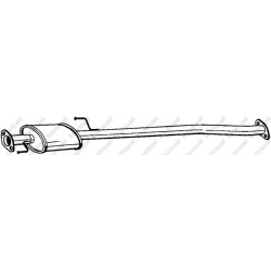 Stredný tlmič výfuku BOSAL 282-591