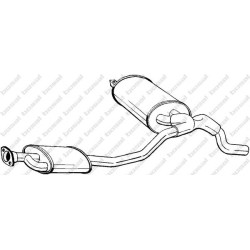 Stredný tlmič výfuku BOSAL 281-827