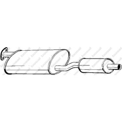 Stredný tlmič výfuku BOSAL 279-937
