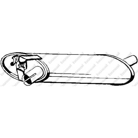 Stredný tlmič výfuku BOSAL 235-873