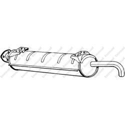 Stredný tlmič výfuku BOSAL 233-565