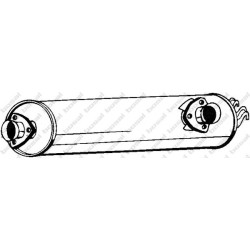 Stredný tlmič výfuku BOSAL 233-555