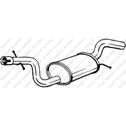 Stredný tlmič výfuku BOSAL 220-001