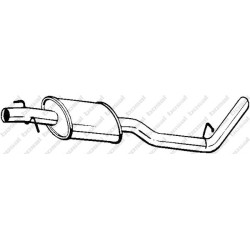 Stredný tlmič výfuku BOSAL 200-307