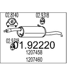 Koncový tlmic výfuku MTS 01.92210