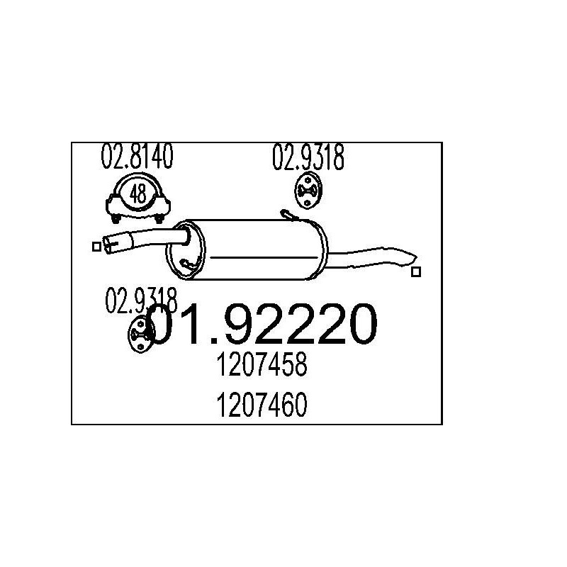Koncový tlmic výfuku MTS 01.92210