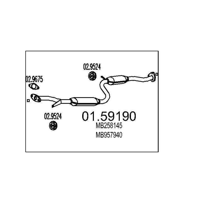 Stredný tlmic výfuku MTS 01.59190