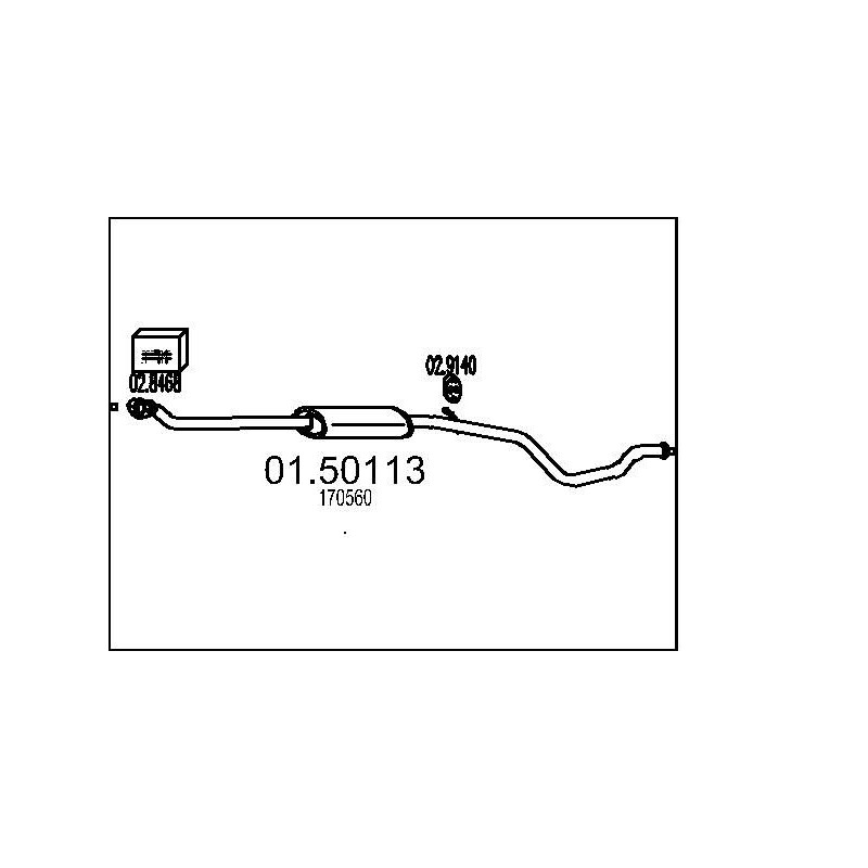 Stredný tlmic výfuku MTS 01.50113