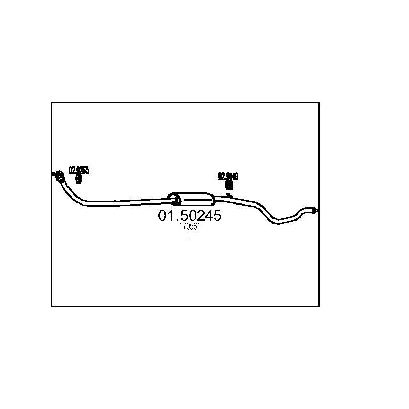Stredný tlmic výfuku MTS 01.50245