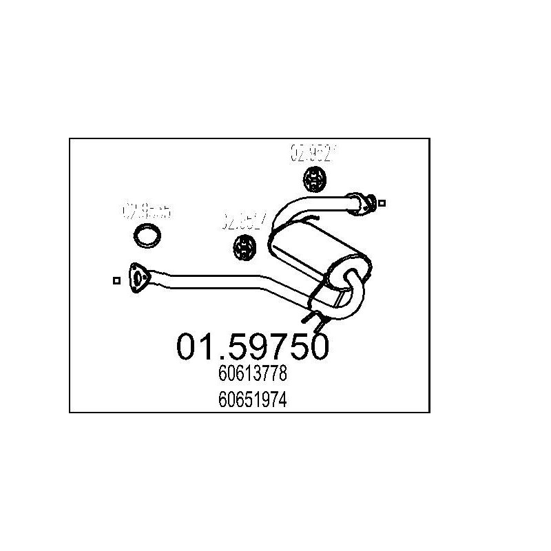 Stredný tlmic výfuku MTS 01.59750