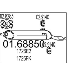 Koncový tlmic výfuku MTS 01.68850